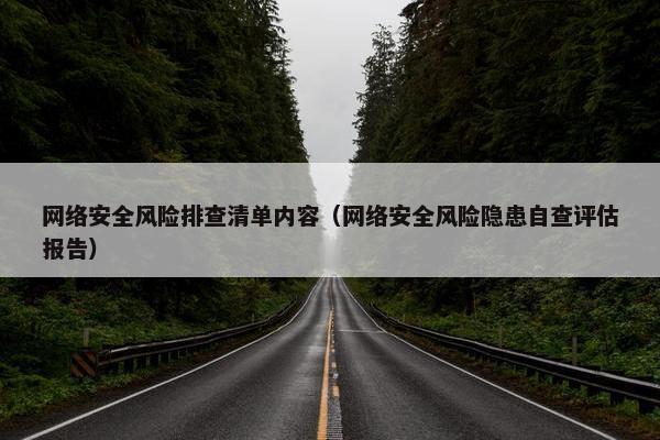 网络安全风险排查清单内容（网络安全风险隐患自查评估报告）