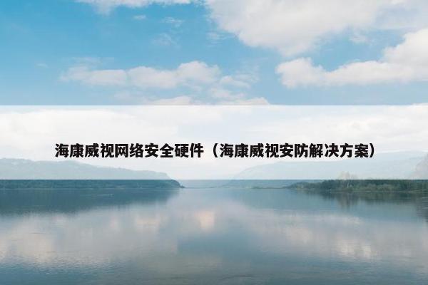 海康威视网络安全硬件（海康威视安防解决方案）