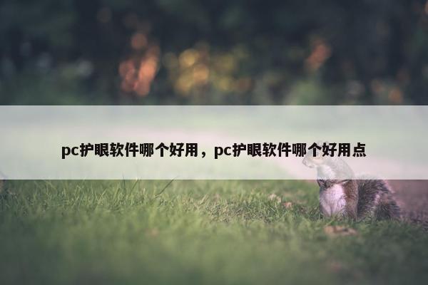 pc护眼软件哪个好用，pc护眼软件哪个好用点