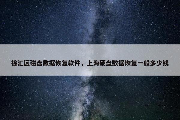 徐汇区磁盘数据恢复软件，上海硬盘数据恢复一般多少钱