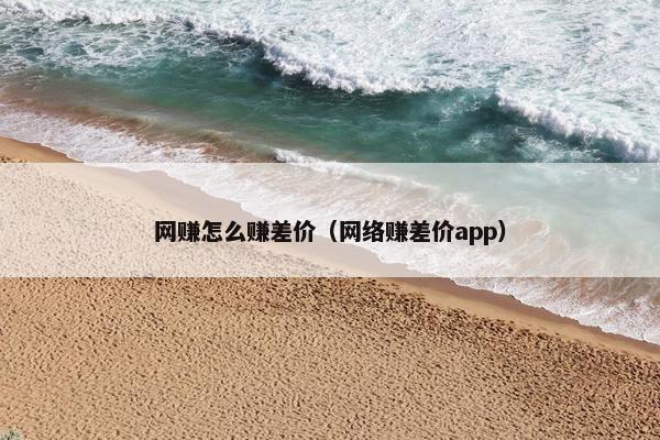 网赚怎么赚差价（网络赚差价app）