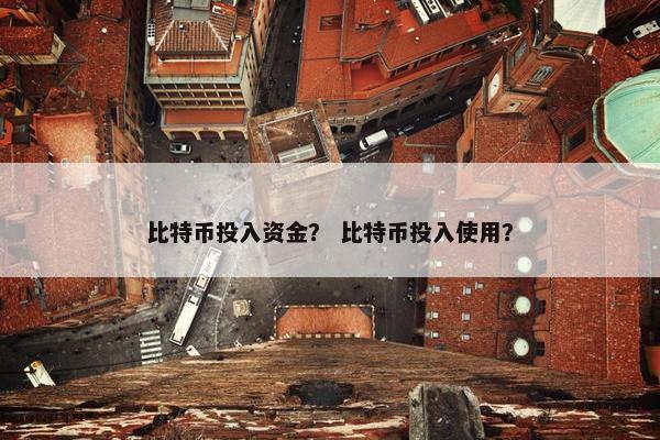 比特币投入资金？ 比特币投入使用？