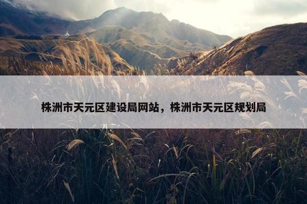 株洲市天元区建设局网站，株洲市天元区规划局