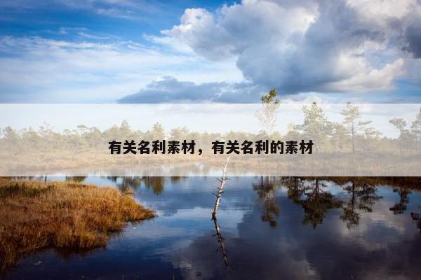 有关名利素材，有关名利的素材
