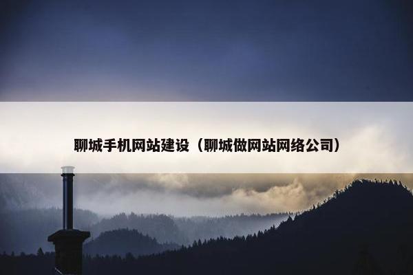 聊城手机网站建设（聊城做网站网络公司）