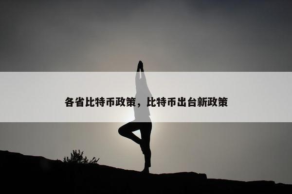 各省比特币政策，比特币出台新政策
