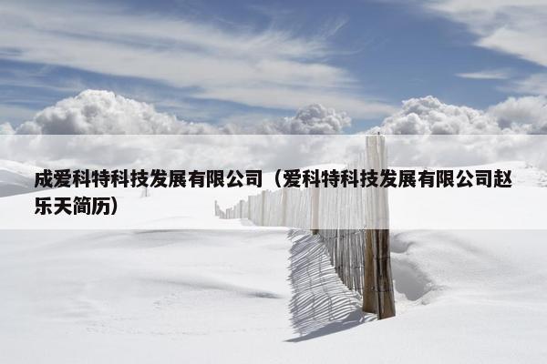 成爱科特科技发展有限公司（爱科特科技发展有限公司赵乐天简历）