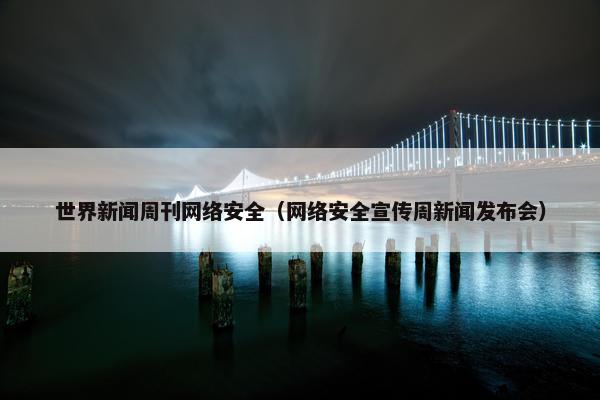 世界新闻周刊网络安全（网络安全宣传周新闻发布会）