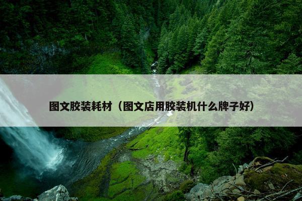 图文胶装耗材（图文店用胶装机什么牌子好）