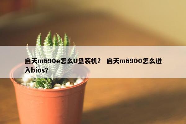 启天m690e怎么U盘装机？ 启天m6900怎么进入bios？