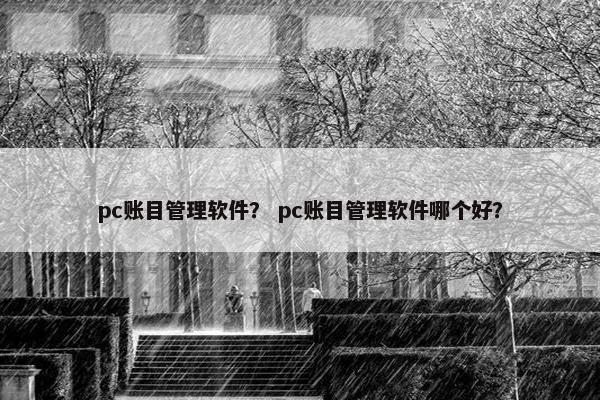 pc账目管理软件？ pc账目管理软件哪个好？