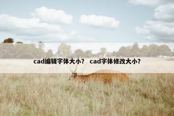 cad编辑字体大小？ cad字体修改大小？