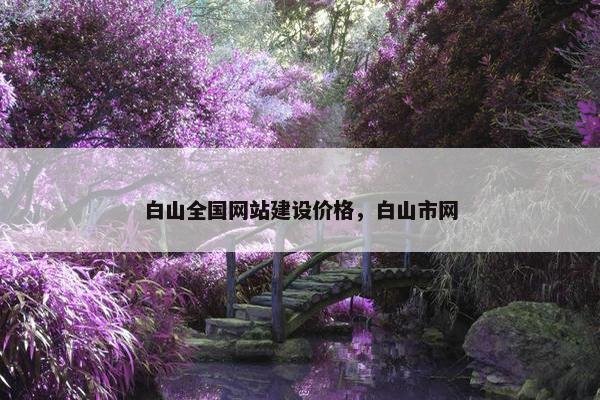 白山全国网站建设价格，白山市网