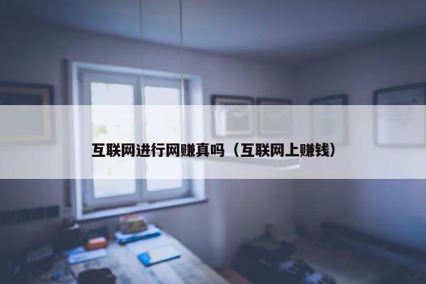 互联网进行网赚真吗（互联网上赚钱）