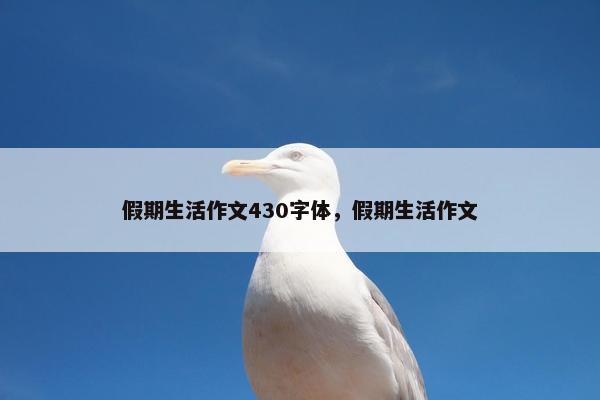 假期生活作文430字体，假期生活作文