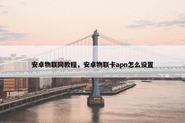 安卓物联网教程，安卓物联卡apn怎么设置