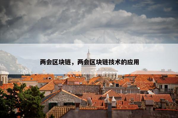 两会区块链，两会区块链技术的应用