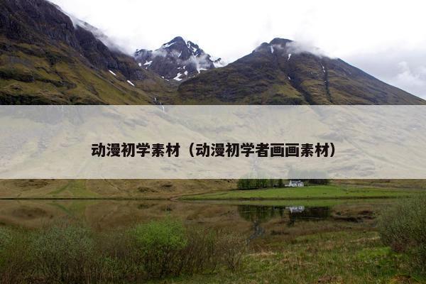 动漫初学素材（动漫初学者画画素材）