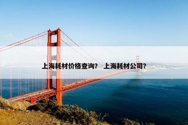 上海耗材价格查询？ 上海耗材公司？
