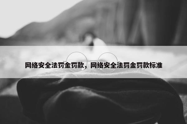 网络安全法罚金罚款，网络安全法罚金罚款标准
