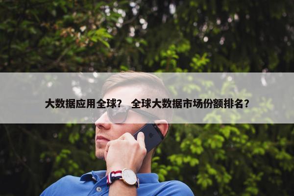 大数据应用全球？ 全球大数据市场份额排名？