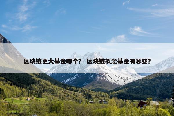 区块链更大基金哪个？ 区块链概念基金有哪些？