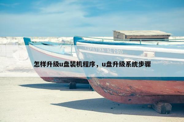 怎样升级u盘装机程序，u盘升级系统步骤