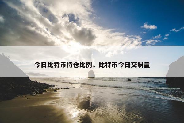 今日比特币持仓比例，比特币今日交易量