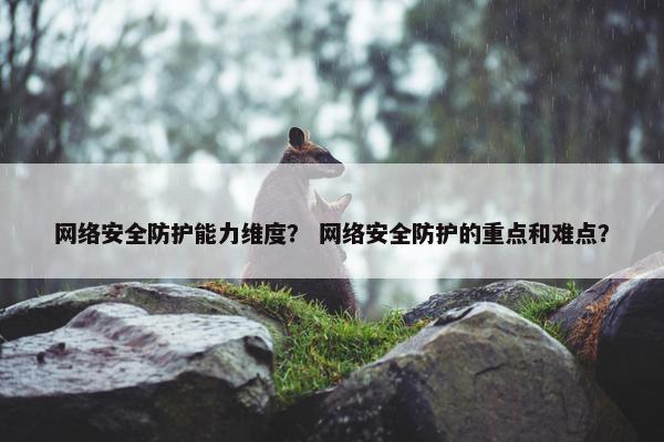 网络安全防护能力维度？ 网络安全防护的重点和难点？