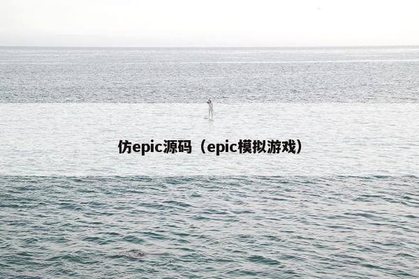 仿epic源码（epic模拟游戏）