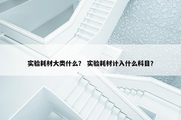 实验耗材大类什么？ 实验耗材计入什么科目？
