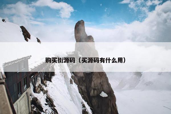 购买街源码（买源码有什么用）