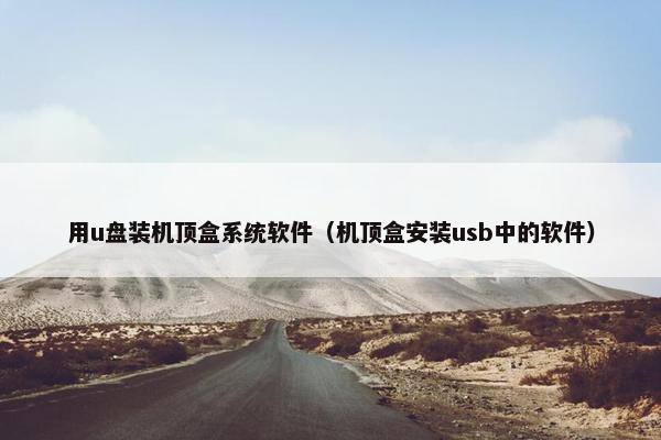 用u盘装机顶盒系统软件（机顶盒安装usb中的软件）