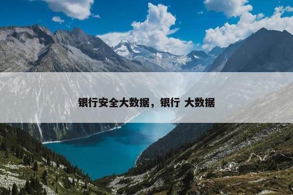 银行安全大数据，银行 大数据