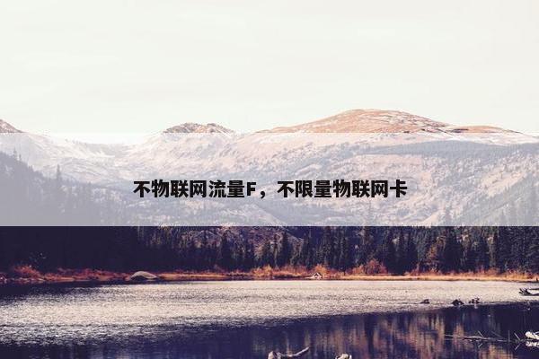 不物联网流量F，不限量物联网卡