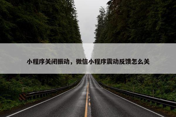 小程序关闭振动，微信小程序震动反馈怎么关