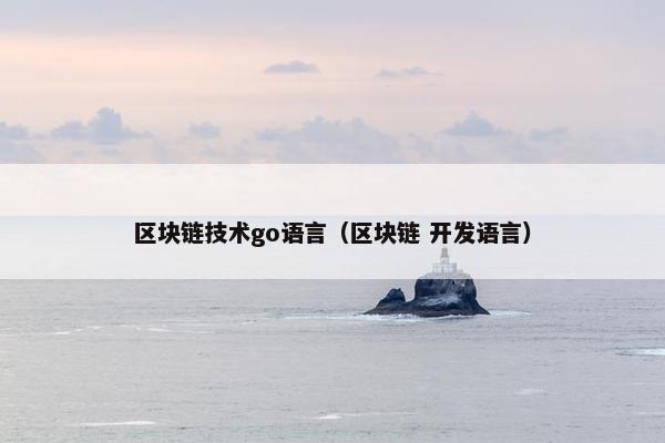 区块链技术go语言（区块链 开发语言）