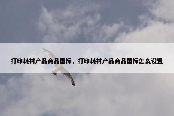 打印耗材产品商品图标，打印耗材产品商品图标怎么设置