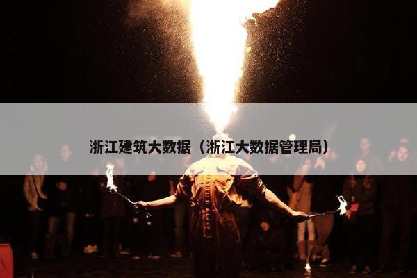 浙江建筑大数据（浙江大数据管理局）