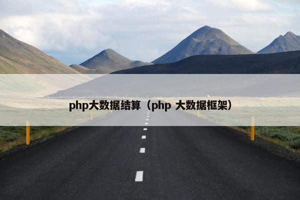 php大数据结算（php 大数据框架）