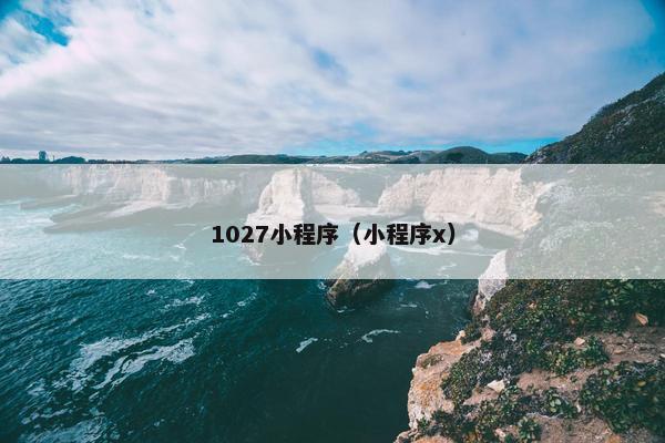 1027小程序（小程序x）
