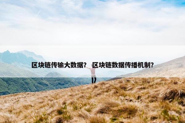 区块链传输大数据？ 区块链数据传播机制？