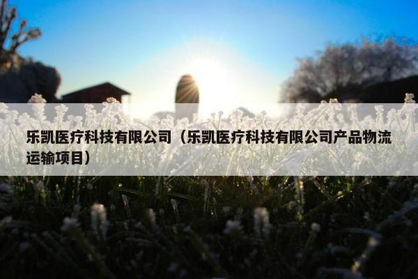 乐凯医疗科技有限公司（乐凯医疗科技有限公司产品物流运输项目）