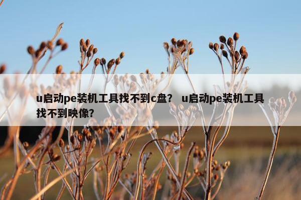 u启动pe装机工具找不到c盘？ u启动pe装机工具找不到映像？