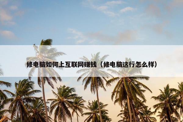 修电脑如何上互联网赚钱（修电脑这行怎么样）