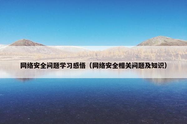 网络安全问题学习感悟（网络安全相关问题及知识）