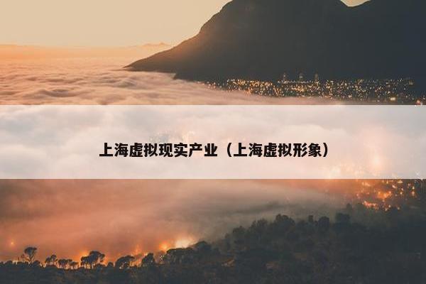 上海虚拟现实产业（上海虚拟形象）