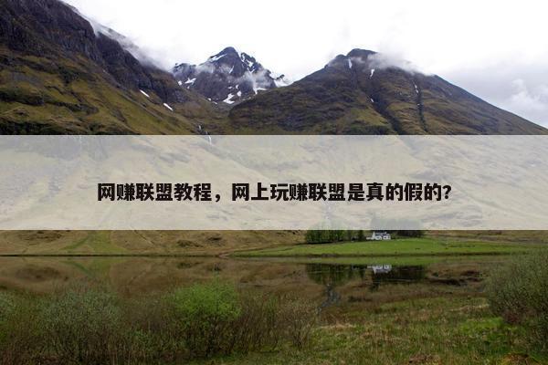 网赚联盟教程，网上玩赚联盟是真的假的?
