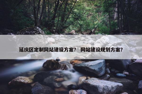 延庆区定制网站建设方案？ 网站建设规划方案？