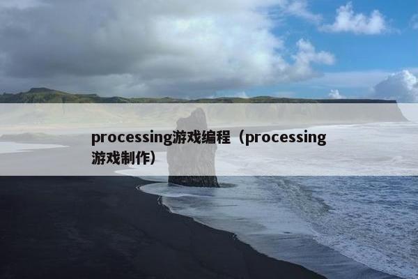 processing游戏编程（processing游戏制作）